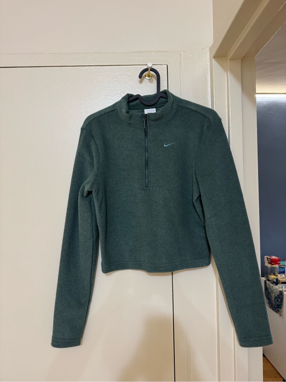 Nike Women’s Forest Green Half-Zip Fleece Pullover